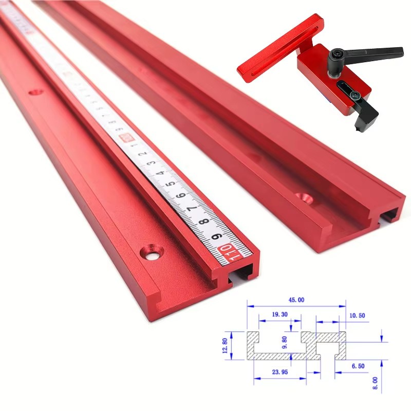 Router Table Insert - 1PC チュートアルミ合金 T トラックモデル 45 T