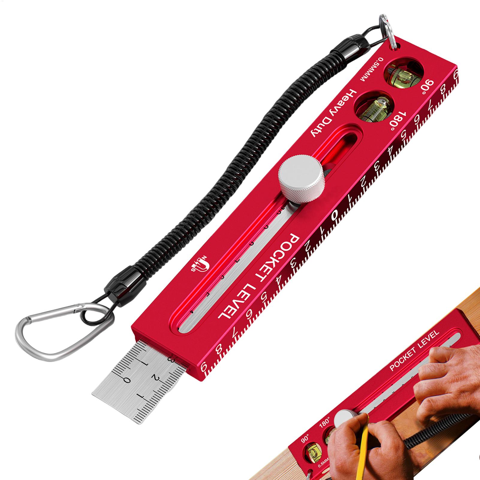 Dovetail Marking Guide - 木工定規 磁気水平ガイドゲージ 木工レイアウトツール メートル法とインチ法のスケール付き 切断マーキング用