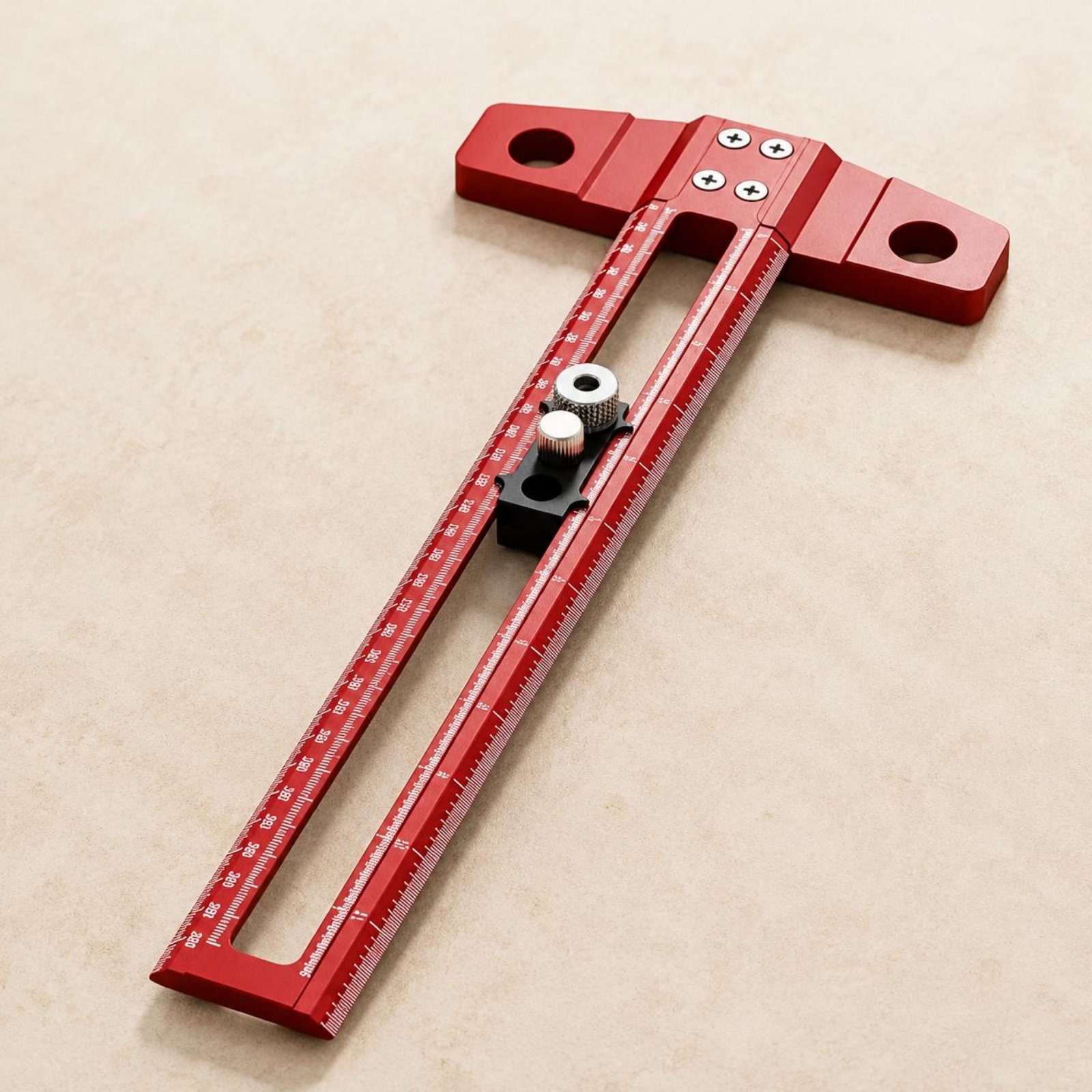 Workshop Marking Tools - T字定規 レーザー刻印スケール 大工用T定規 木工マーキングゲージ アルミ合金製ハンドツール 木工職人、作業場向け