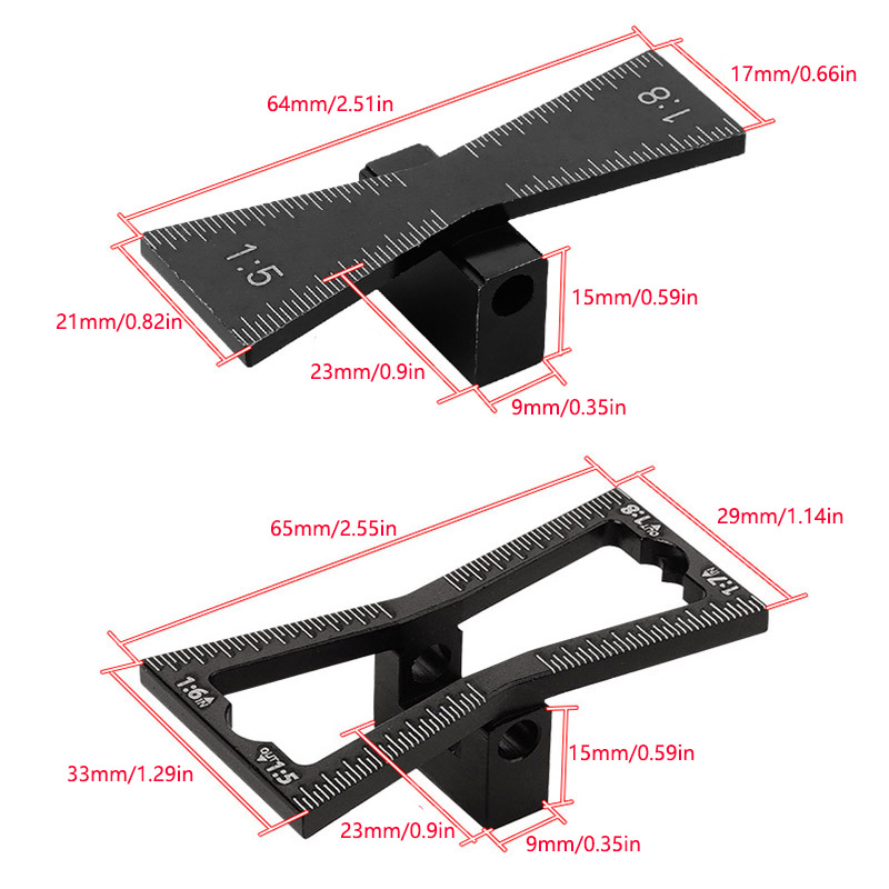 2個のアリ溝マーカーガイド、アリ溝マーキングジグ正確な木製ア - Dovetail Marking Guide のレビューと価格