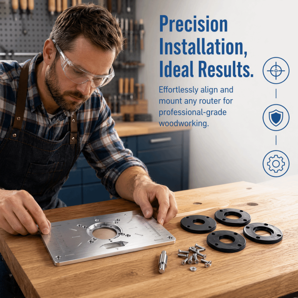 アルミ合金ルーターテーブルインサートプレート シルバーカラー - Router Table Insert のレビューと価格