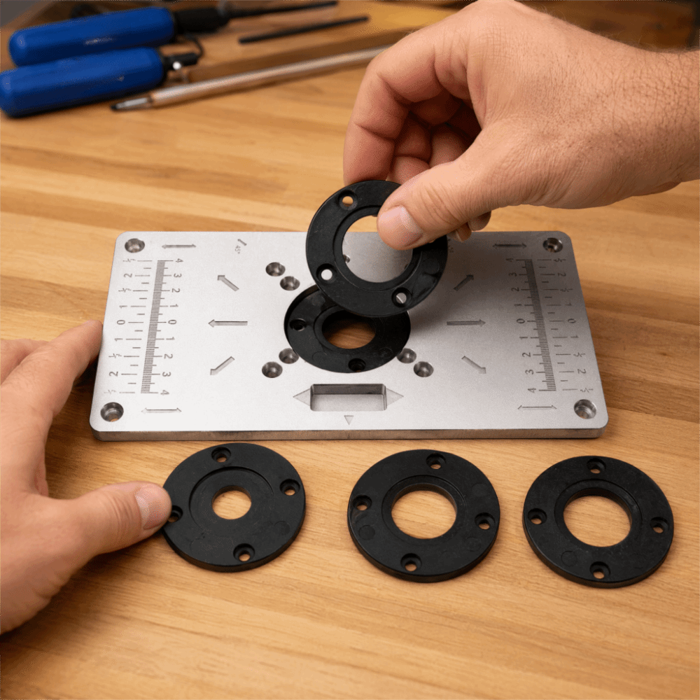 アルミ合金ルーターテーブルインサートプレート シルバーカラー - Router Table Insert のレビューと価格