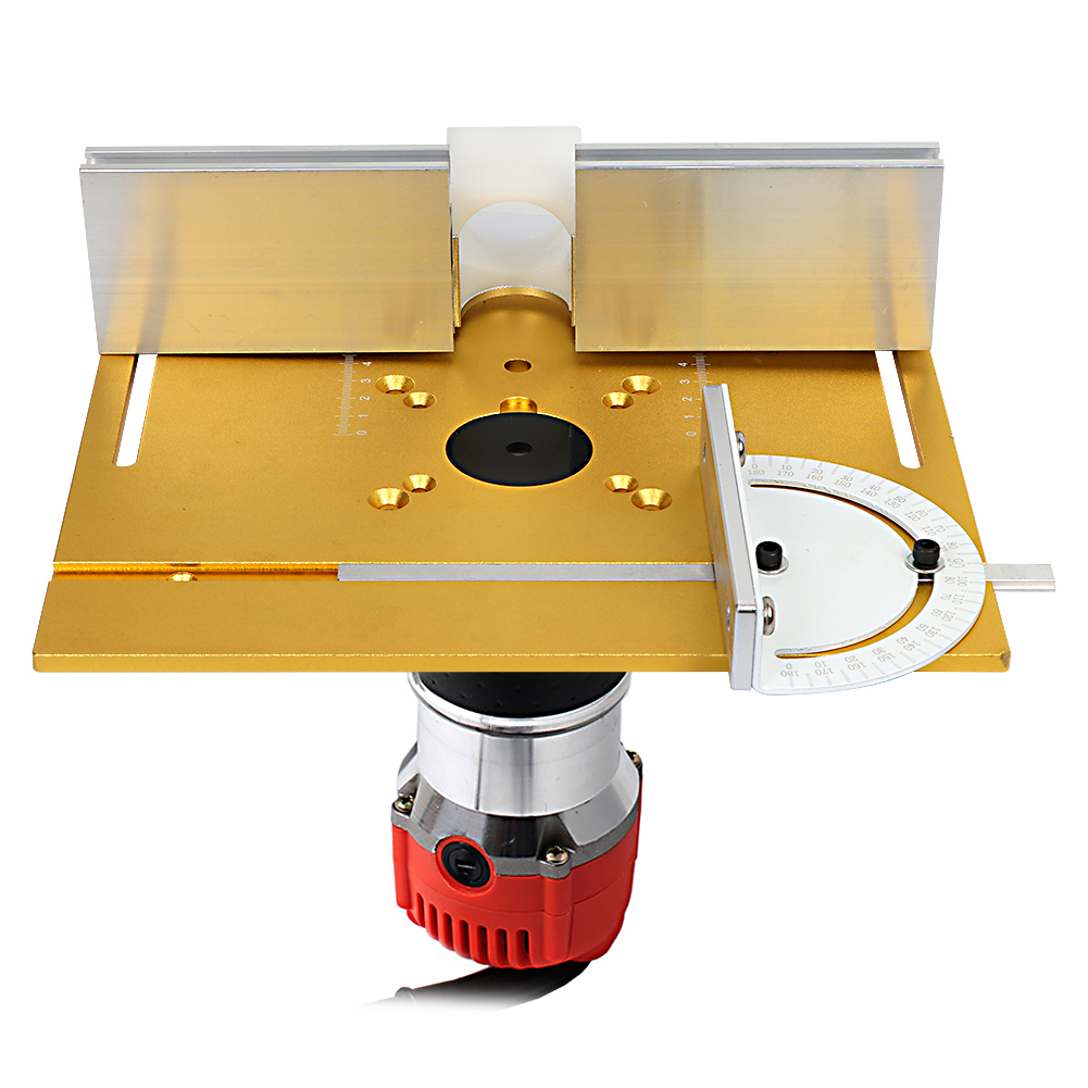 アルミルーターテーブルインサートプレートマイターゲージ付き木 - Router Table Insert のレビューと価格