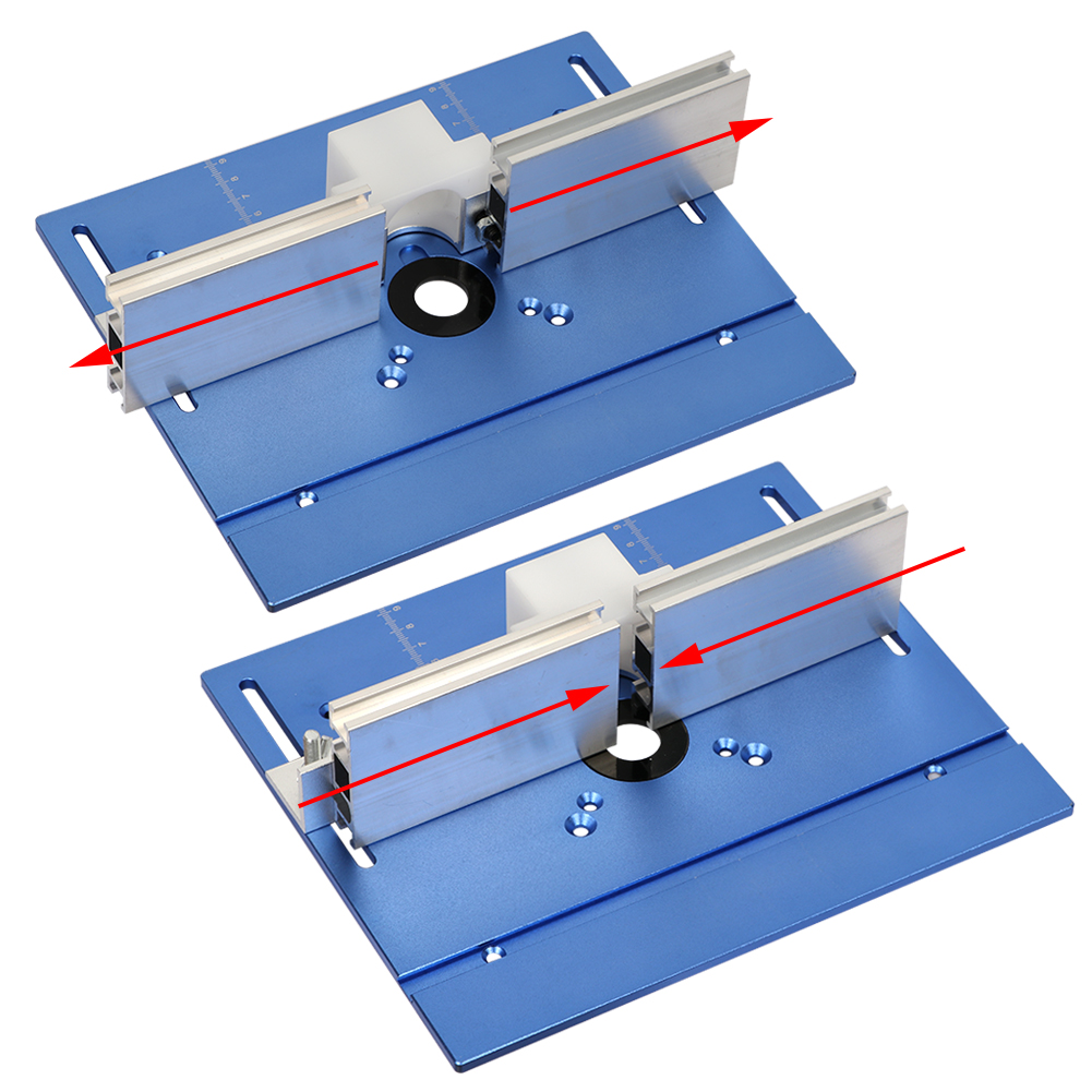 アルミルーターテーブルインサートプレートマイターゲージ付き木 - Router Table Insert のレビューと価格