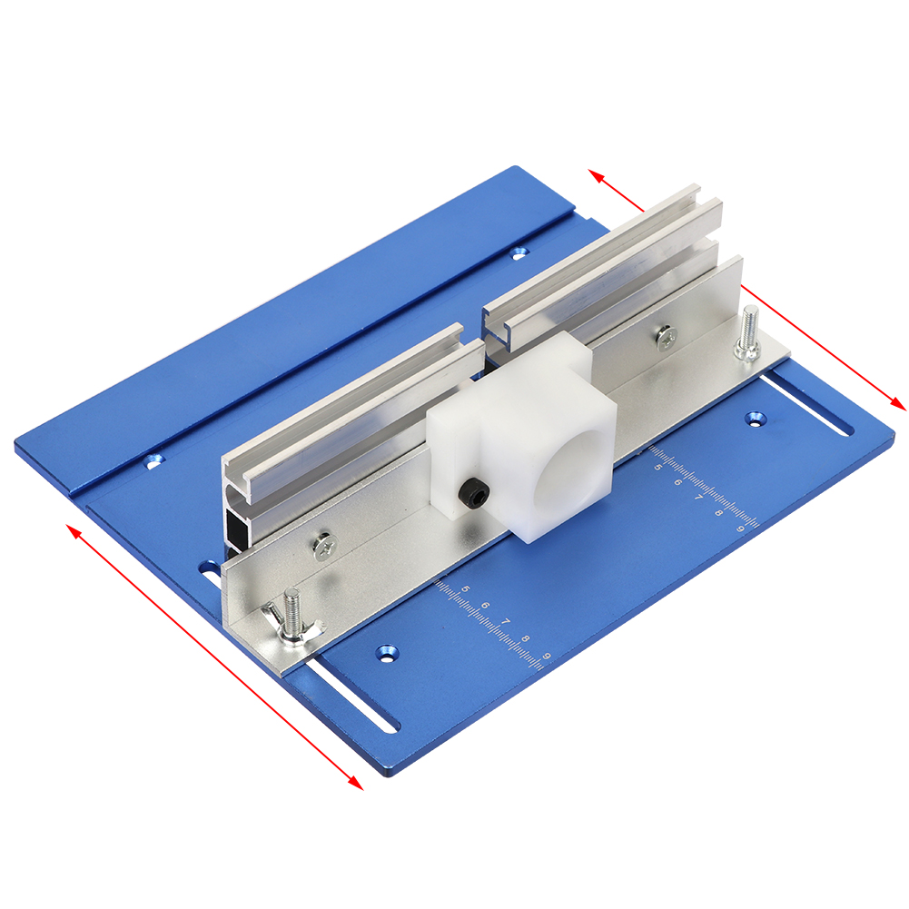 アルミルーターテーブルインサートプレートマイターゲージ付き木 - Router Table Insert のレビューと価格