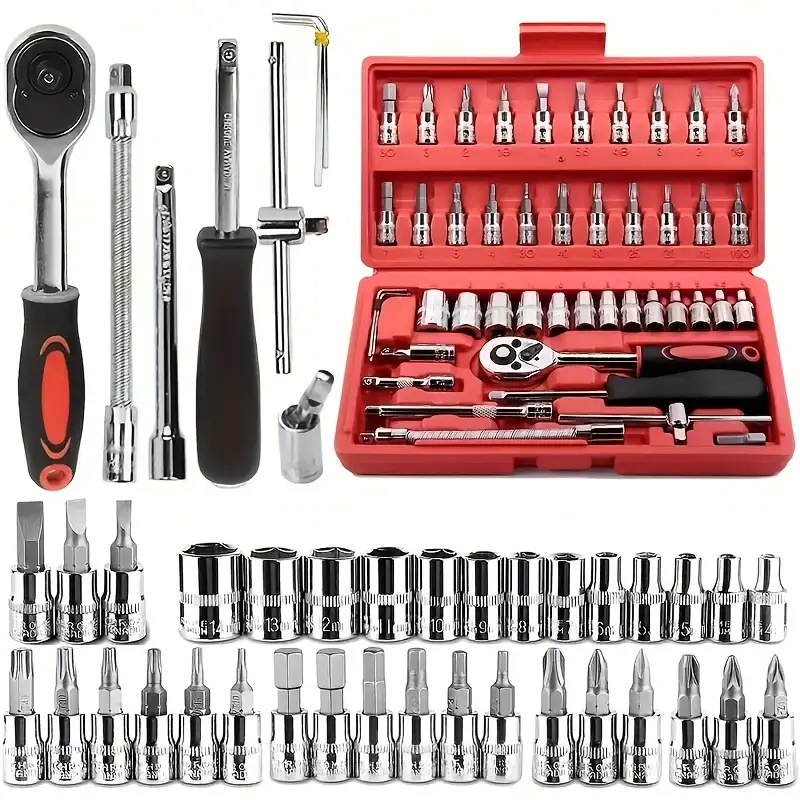 46点セット 自動車整備用車載ソケット修理セット 家庭用工具 - Workshop Tools Sale のレビューと価格