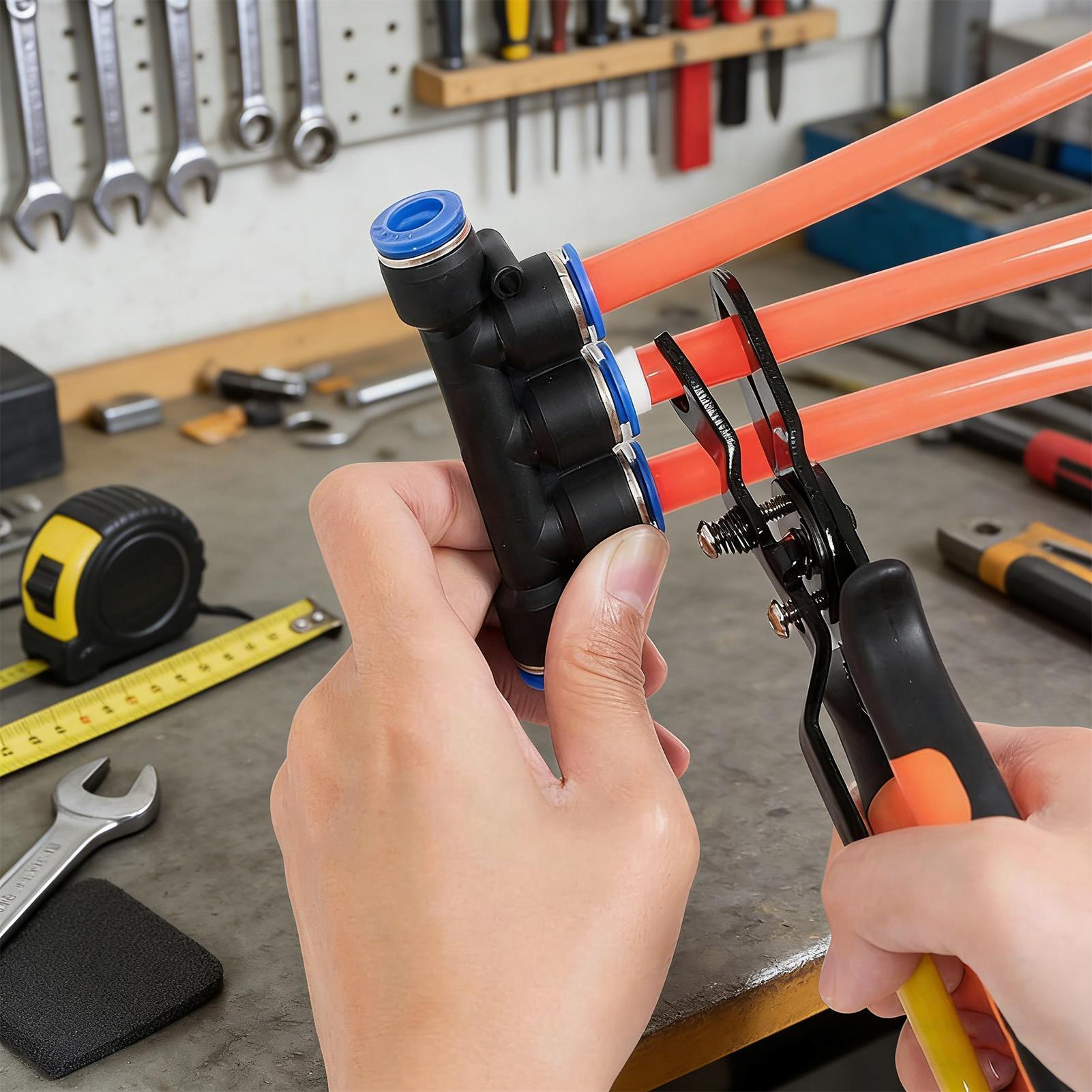 エアラインプライヤー炭素鋼エアライン切断ツールプッシュ式接続 - Workshop Tools English のレビューと価格
