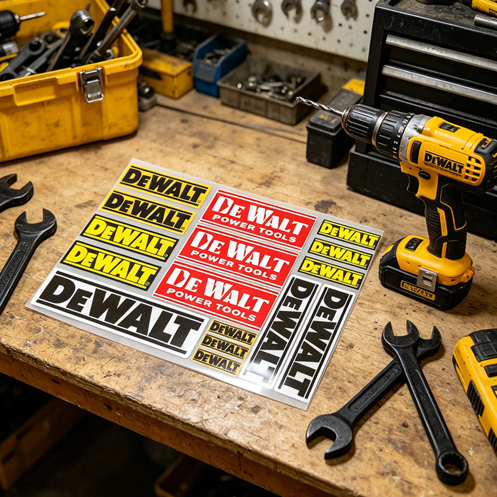 DeWalt ロゴビニール反射ステッカー防水デカール電動工具 - Workshop Tools Logo のレビューと価格