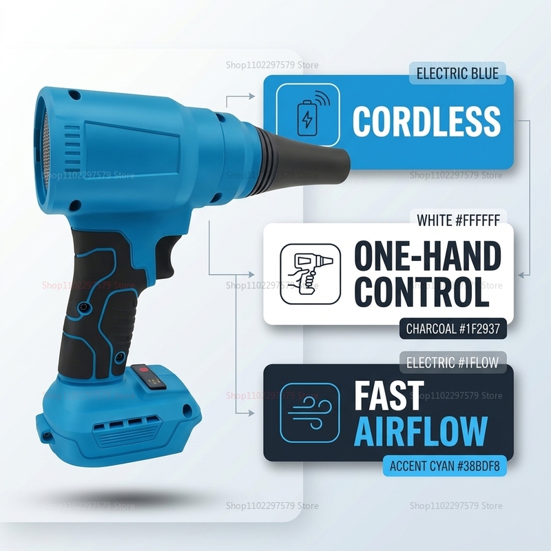 18V ブラシレスコードレスエアダスター電動ブロワー集塵ツー - Workshop Tools Car のレビューと価格
