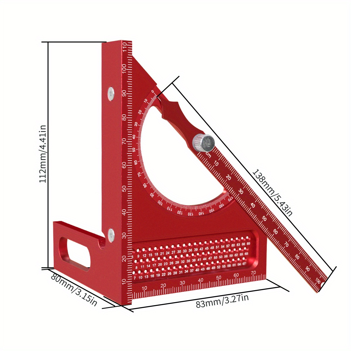 3D 調整可能な大工正方形分度器 180 度クイックマーキン - Dovetail Marking Guide のレビューと価格