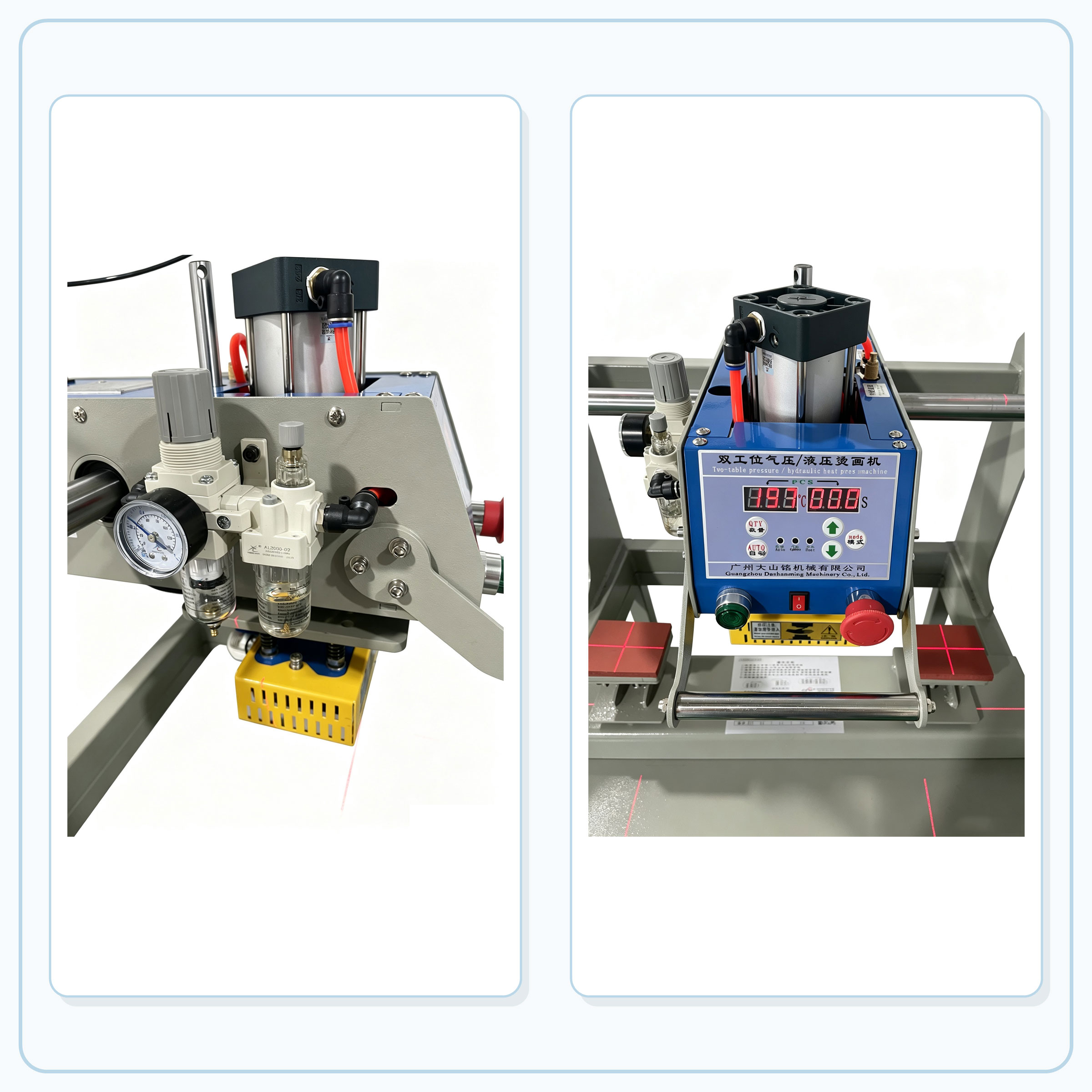 ダブルステーションヒートプレス機 8x10cm 空気圧式半自 - Workshop Tools Logo のレビューと価格