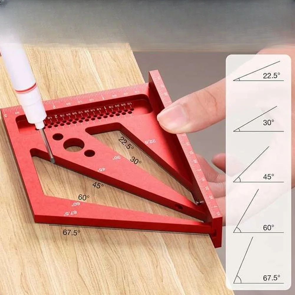 赤色3D多角度測定定規、ワークショップレイアウトマーキング用 - Workshop Marking Tools のレビューと価格